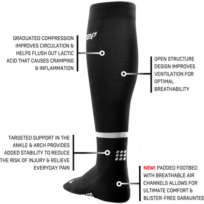 Cep Womens 4.0 Comp.Run Socks in Black Color