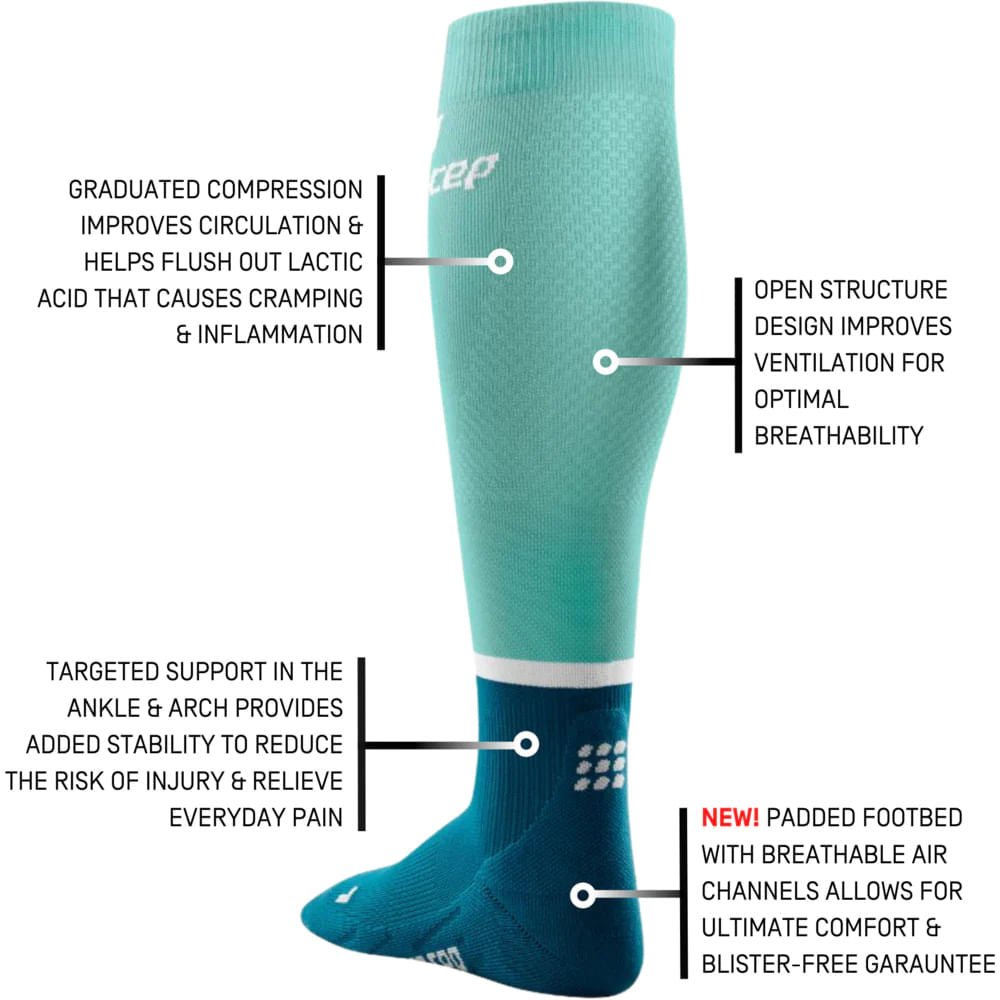 Cep Womens 4.0 Comp.Run Socks in Blue Color