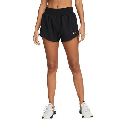 Nike Womens Df One Mr 3In Bl Shorts in Black Color
