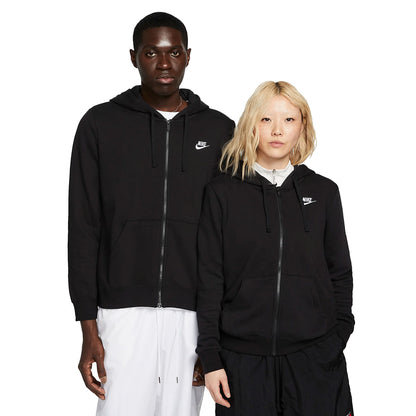 Nike Womens Sportswear Club Fleece Zip-Ups in Black Color