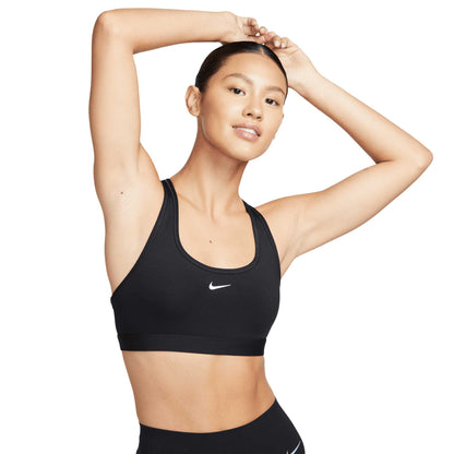 Nike Womens Swoosh Light Support Sb Sports Bras in Black Color