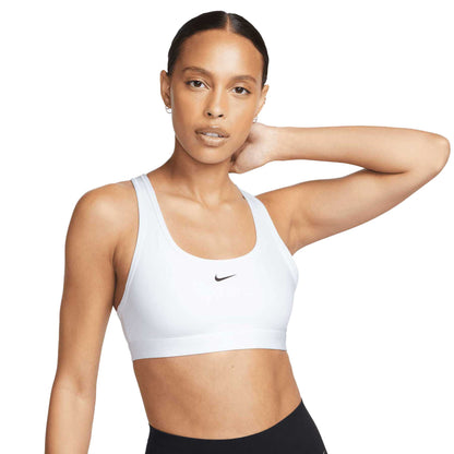 Nike Womens Swoosh Light Support Sb Sports Bras in White Color