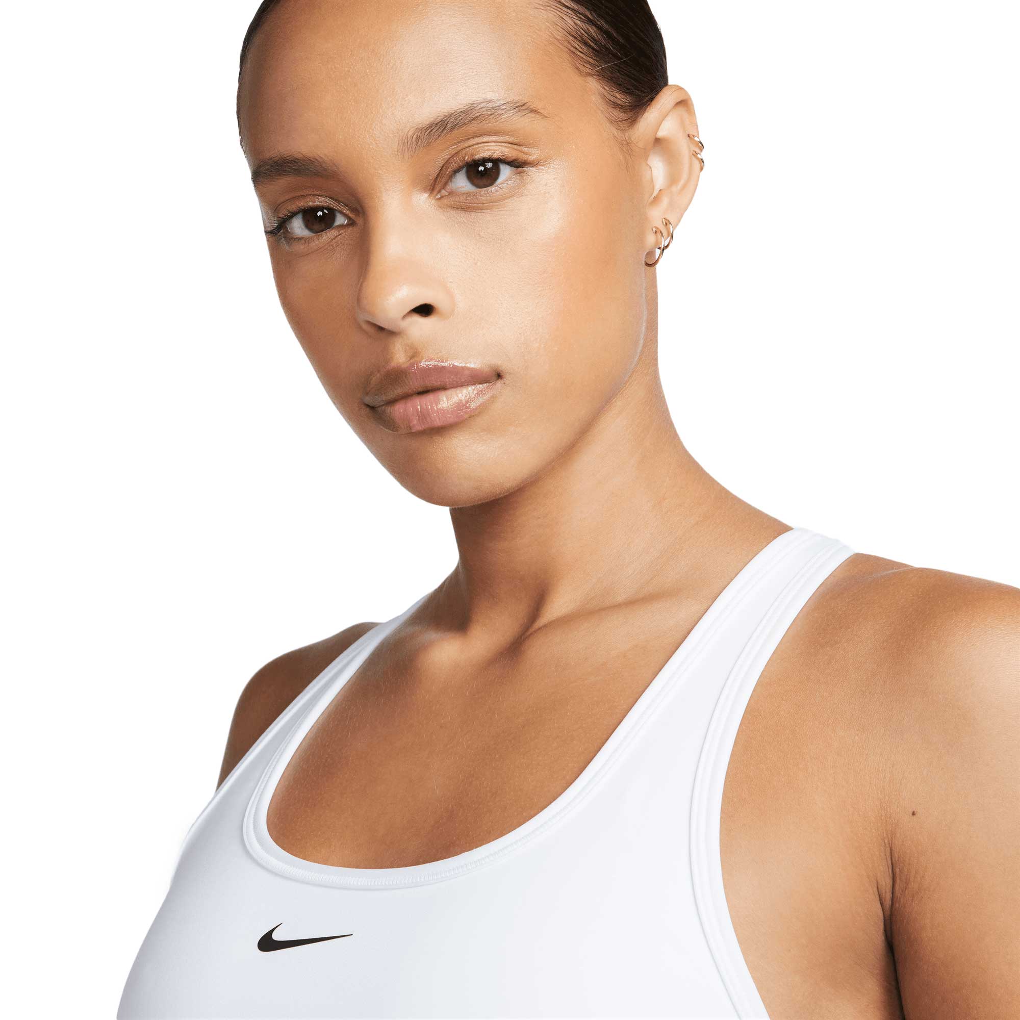 Nike Womens Swoosh Light Support Sb Sports Bras in White Color