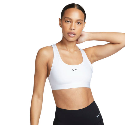 Nike Womens Swoosh Light Support Sb Sports Bras in White Color