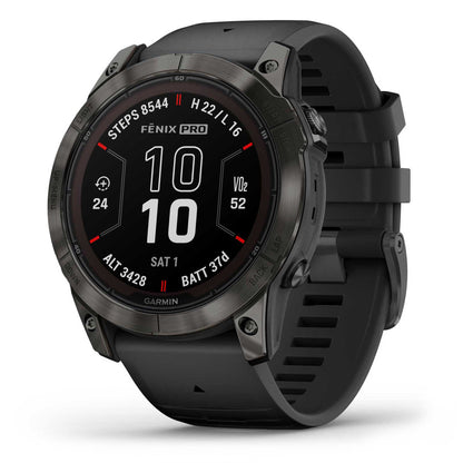 Garmin Unisex Fenix7X Pro Sphire Solr Smart Watches in Black Color