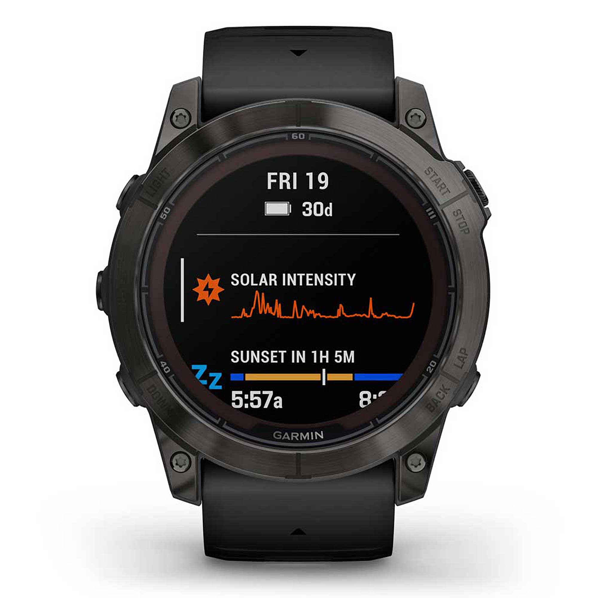 Garmin Unisex Fenix7X Pro Sphire Solr Smart Watches in Black Color