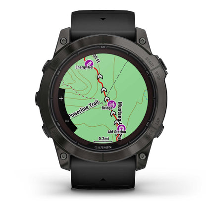 Garmin Unisex Fenix7X Pro Sphire Solr Smart Watches in Black Color