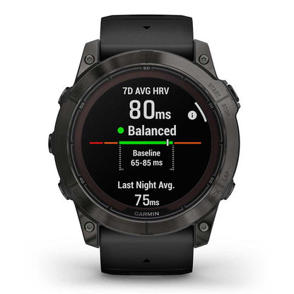 Garmin Unisex Fenix7X Pro Sphire Solr Smart Watches in Black Color
