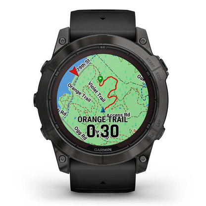 Garmin Unisex Fenix7X Pro Sphire Solr Smart Watches in Black Color