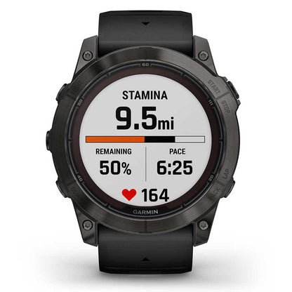 Garmin Unisex Fenix7X Pro Sphire Solr Smart Watches in Black Color