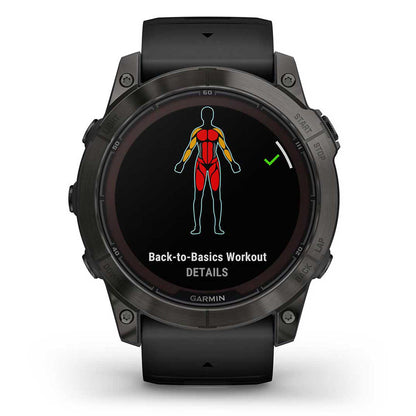 Garmin Unisex Fenix7X Pro Sphire Solr Smart Watches in Black Color