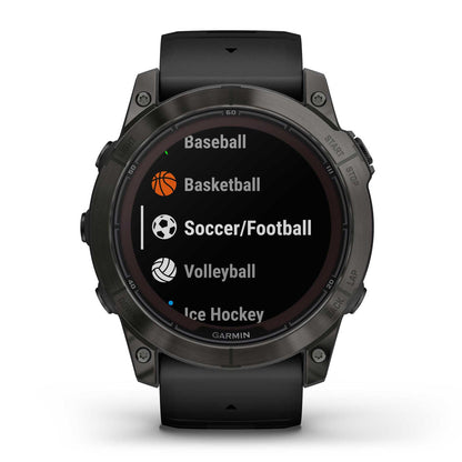 Garmin Unisex Fenix7X Pro Sphire Solr Smart Watches in Black Color