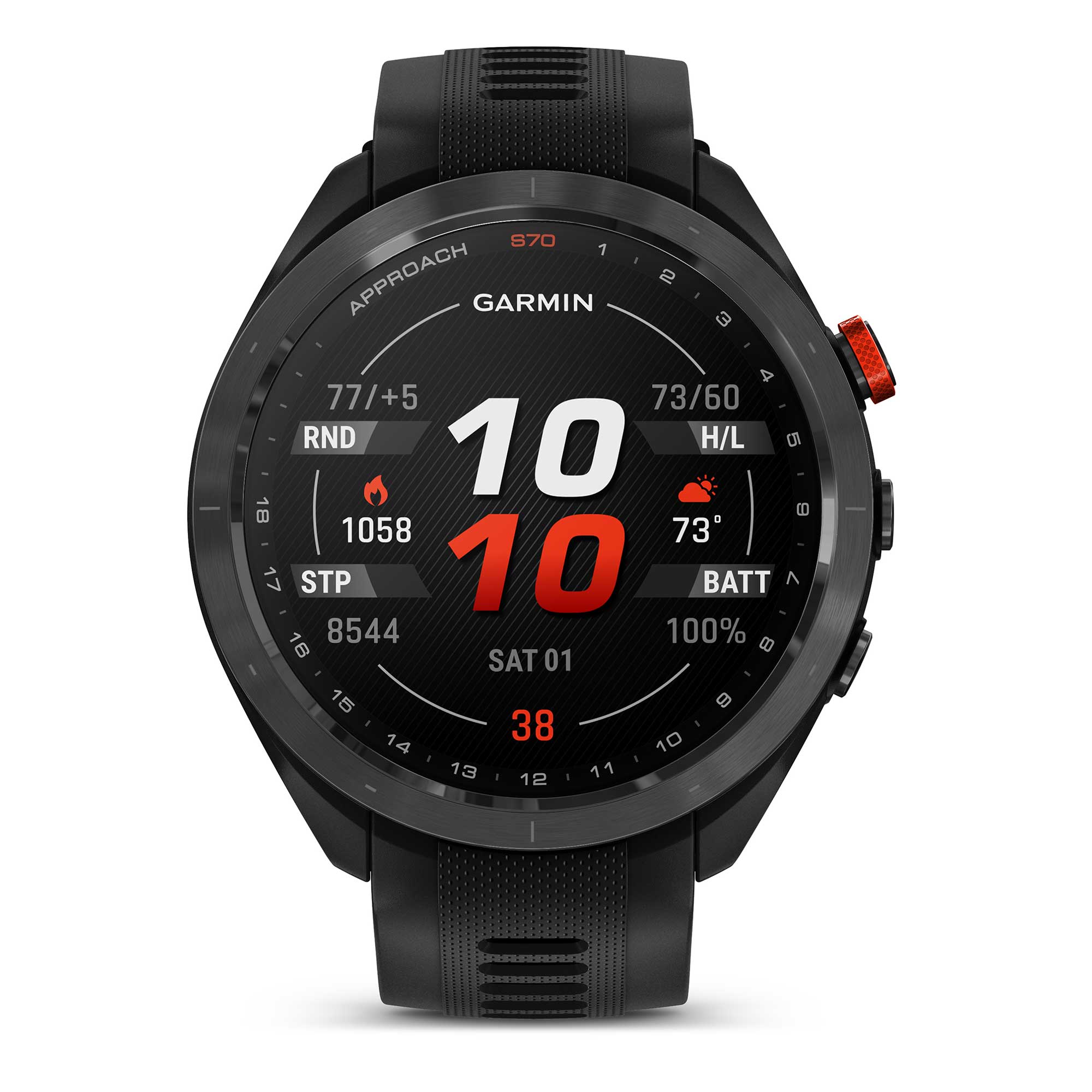 Garmin Unisex Approach S70 47Mm Golf Smart Watches in Black Color