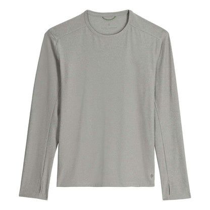 Royal Robbins Mens Amp Lite Crew L/S Tops in Grey Color