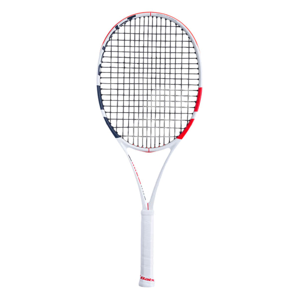 ぽ*け様 Babolat 硬式テニスラケット ホワイト/レッド バボラ（BABOLAT）（メンズ、レディース）硬式用テニスラケット PURE