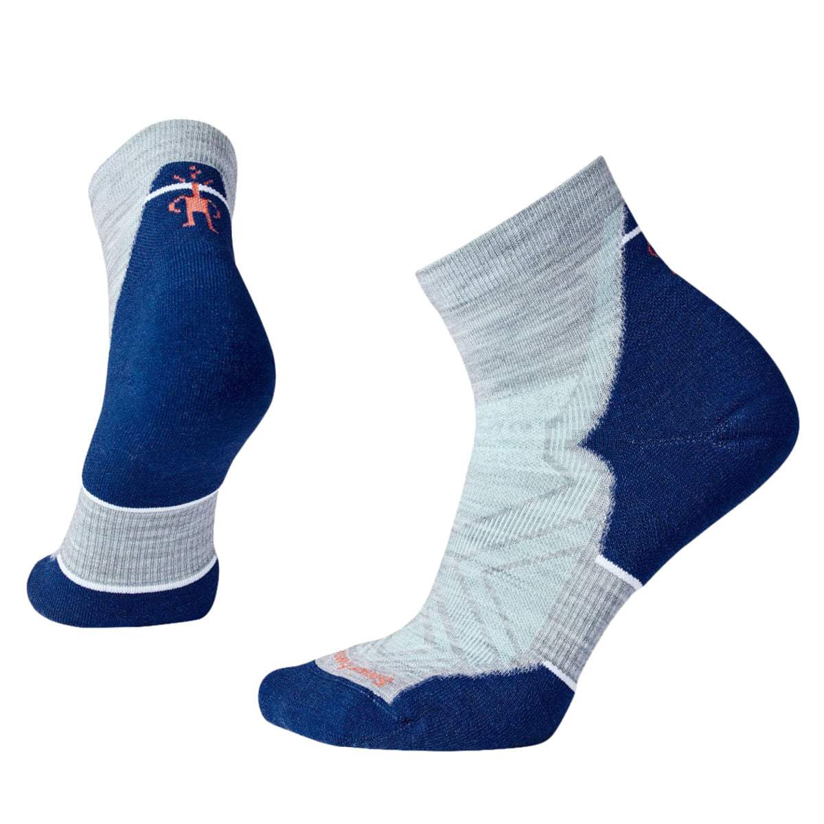 Smartwool Womens Run Targeted Cush.Ank Socks in Grey Color