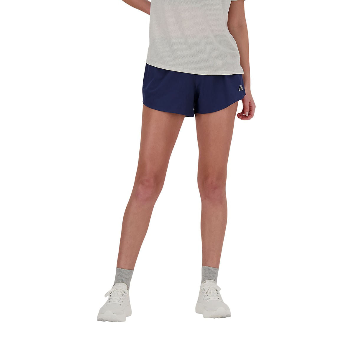 New Balance Womens Rc Short 3 Shorts in Blue Color