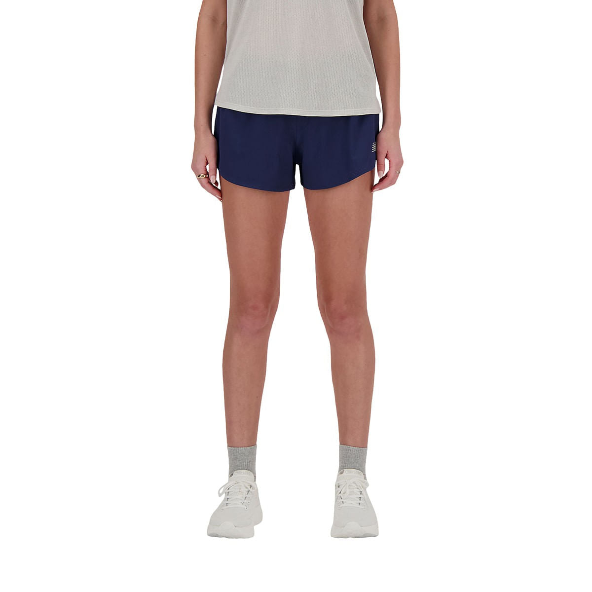 New Balance Womens Rc Short 3 Shorts in Blue Color