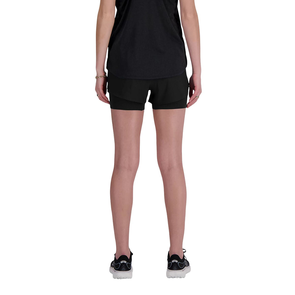 New Balance Womens Rc Seamless 2 In 1 Short in Black Color