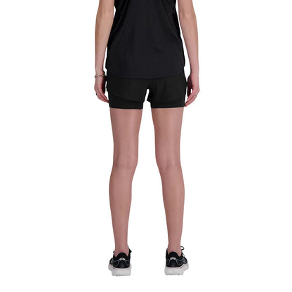 New Balance Womens Rc Seamless 2 In 1 Short in Black Color