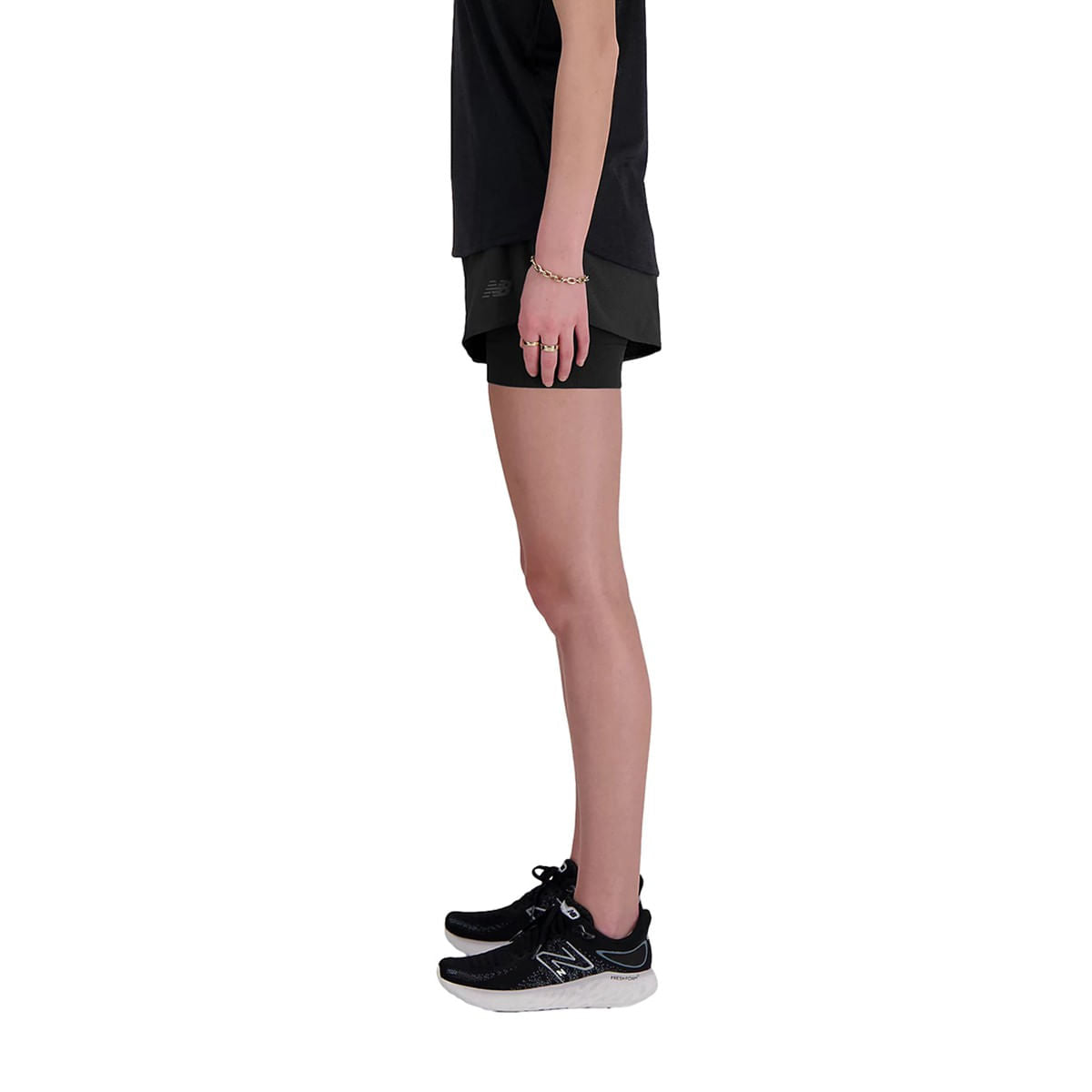 New Balance Womens Rc Seamless 2 In 1 Short in Black Color
