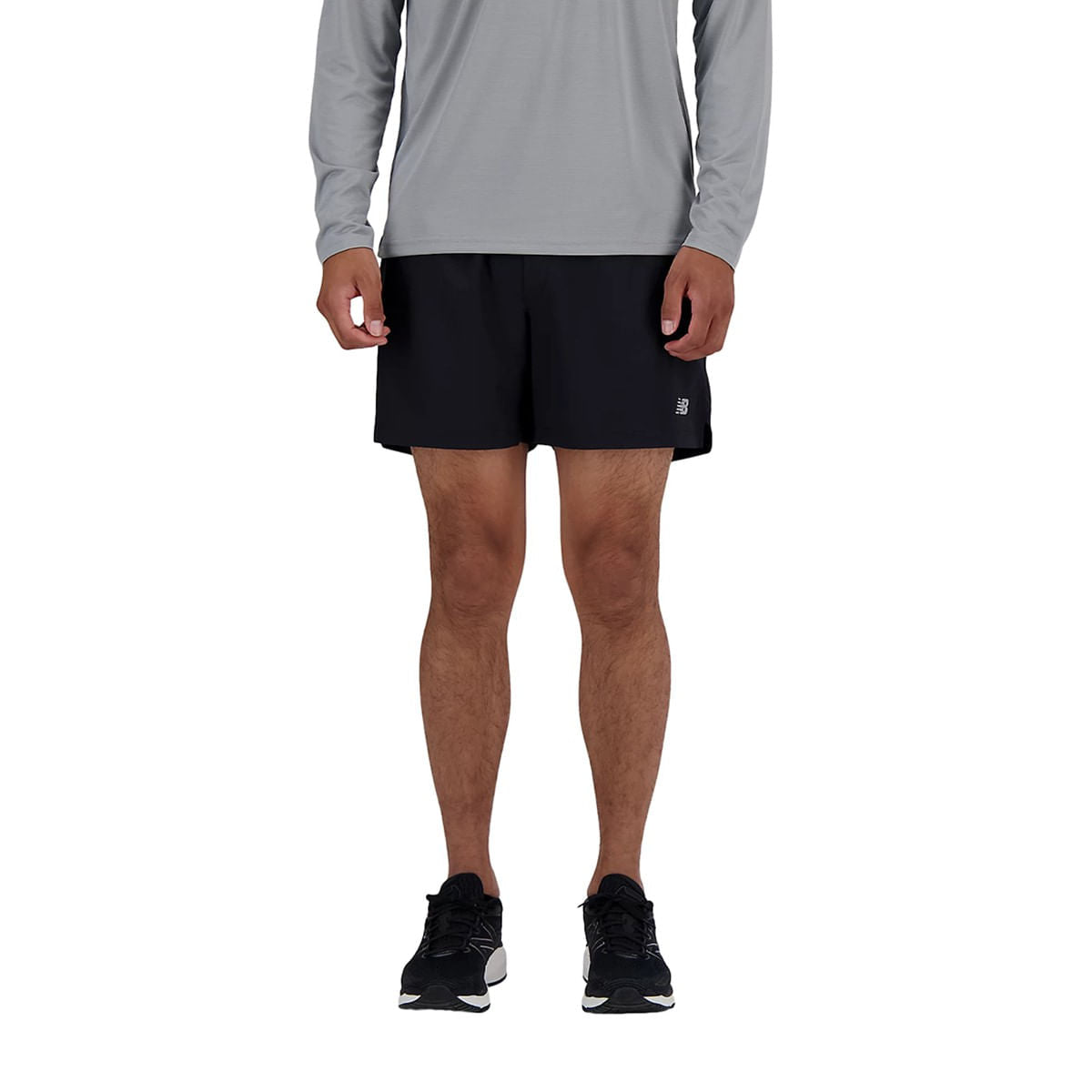New Balance Mens AC Lined Short 5 Shorts in Black Color