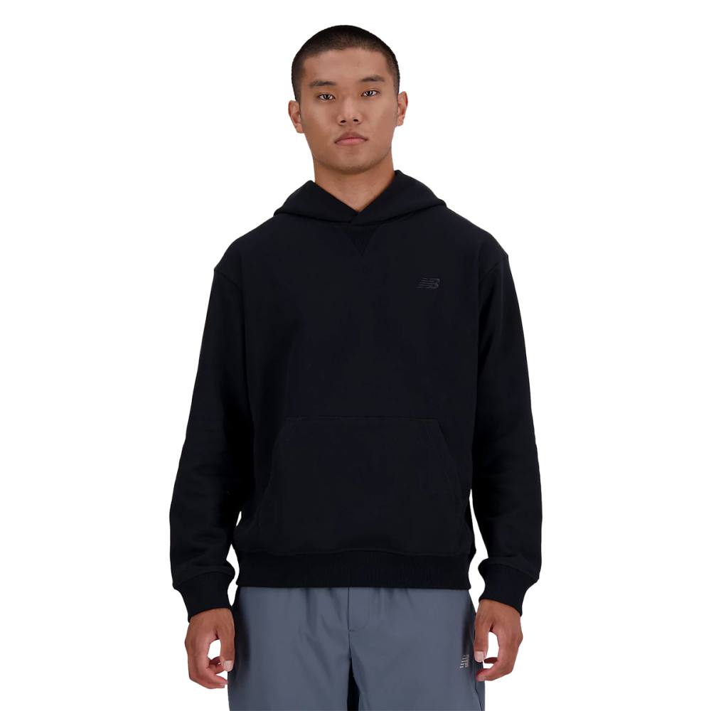 New Balance Mens Athletics French Terry H Tops in Black Color