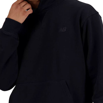 New Balance Mens Athletics French Terry H Tops in Black Color