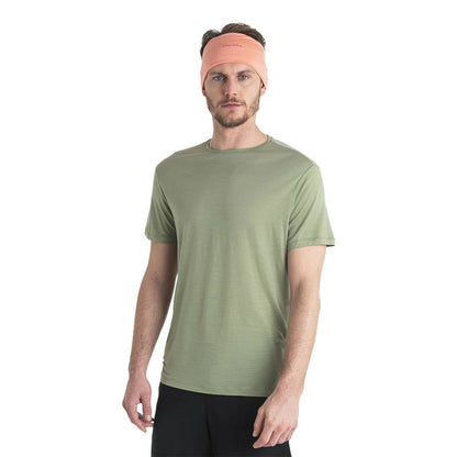 Icebreaker Mens 125 Coollt short sleeve Sphere3 Tops in Green Color