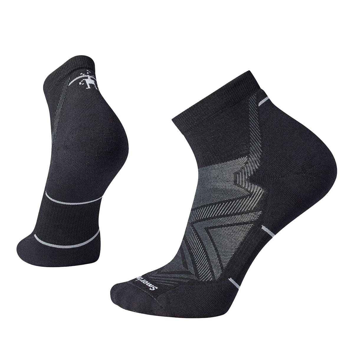 Smartwool Unisex Run Targeted Cushion Ank Socks in Black Color