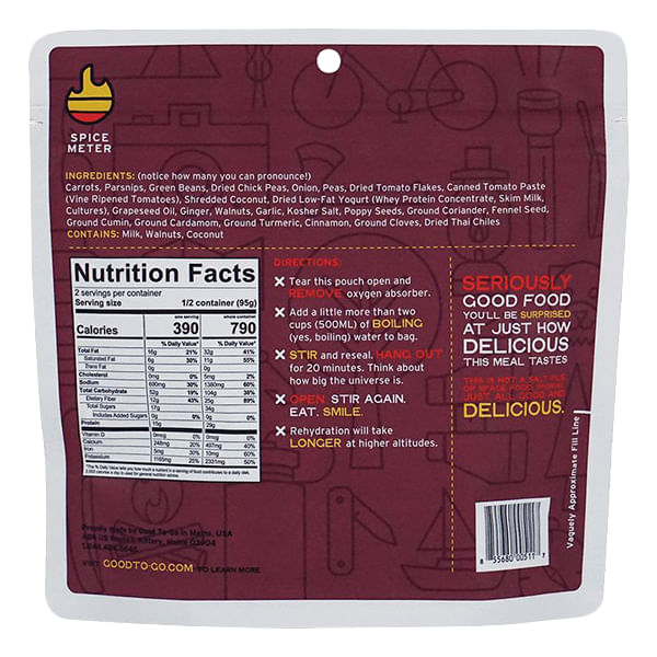 INDIAN VEGETABLE KORMA | SERVES 2