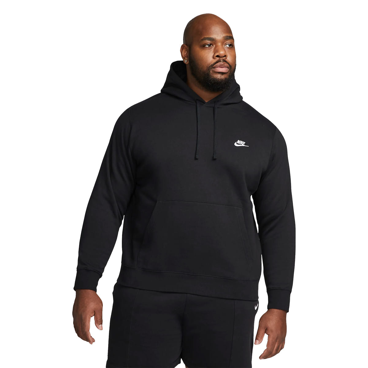 M-SW CLUB FLEECE HD PO | 010-BLACK