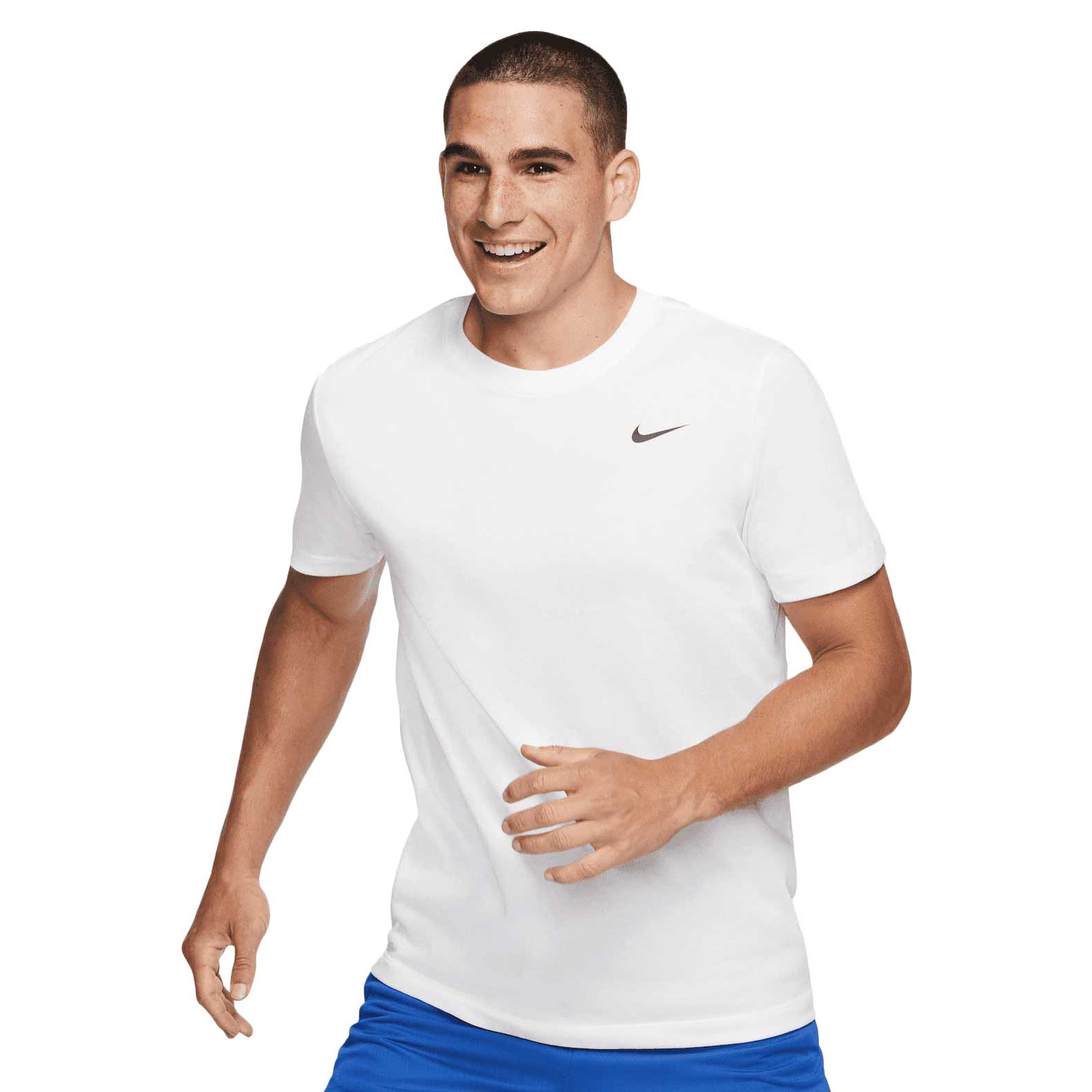 Nike Mens Df Training Tee Tops in White Color