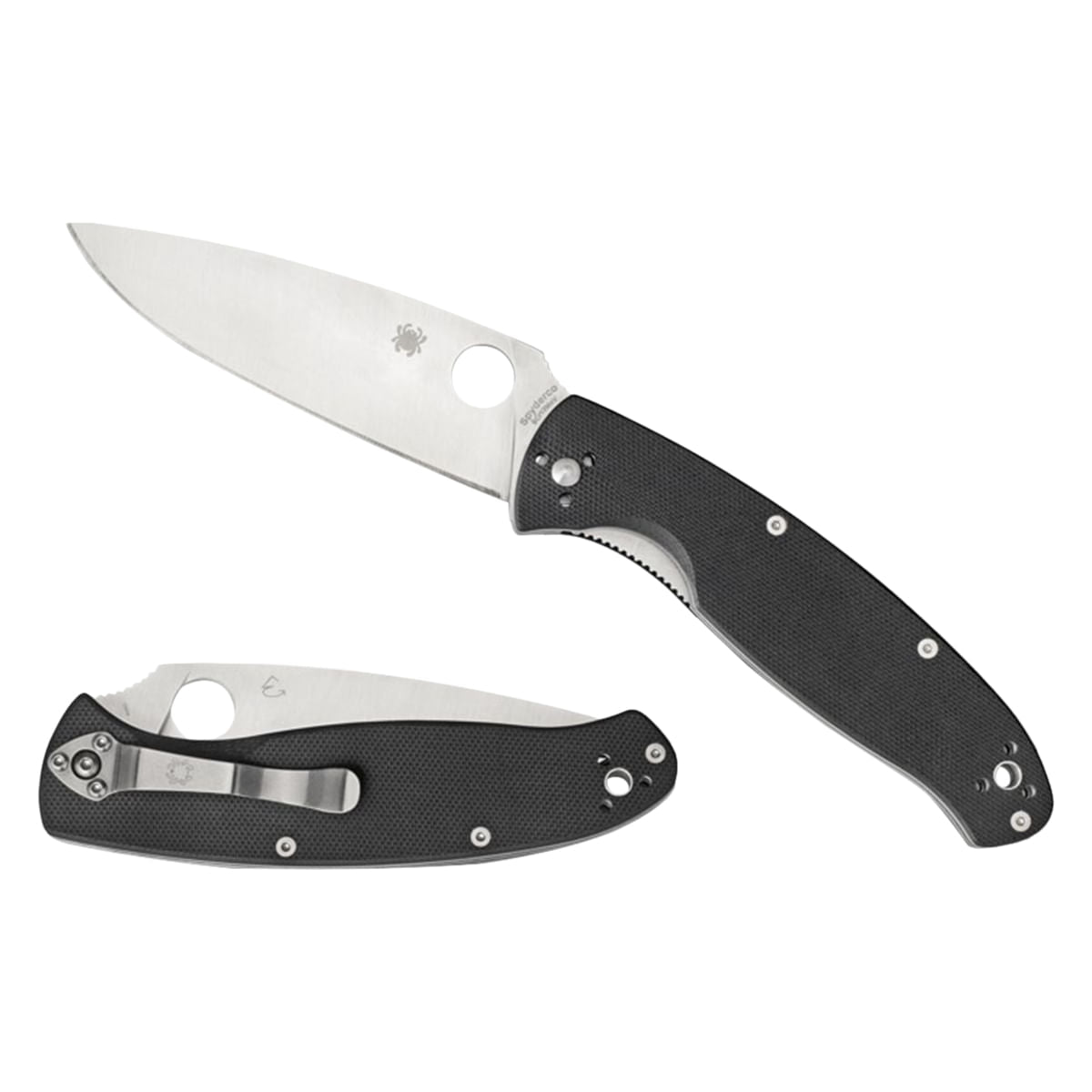 Liberty Mountain Spyderco Resilience G10 Knives in Black Color