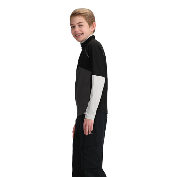 Obermeyer Kids Banff 1/4 Zip Midlayer in Black Color