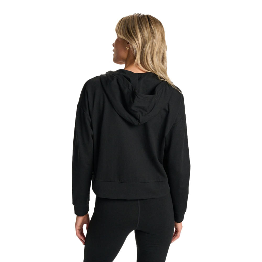 Vuori Womens Granite Full Zip Pullover in Black Color