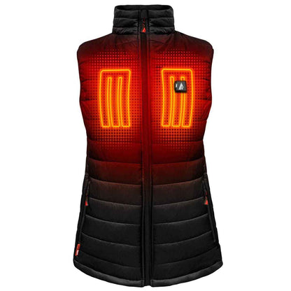 Actionheat Womens W/Puffer Vest Electric Apparel in Black Color