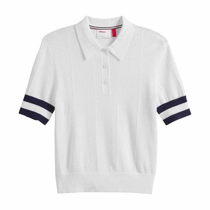 Wilson Womens Essex Polo Sport Tops in White Color