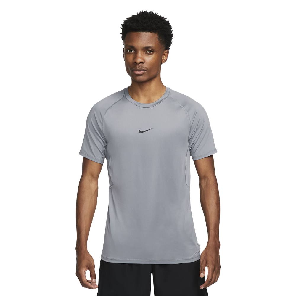 Nike Mens Pro Df short sleeve Tops in Grey Color