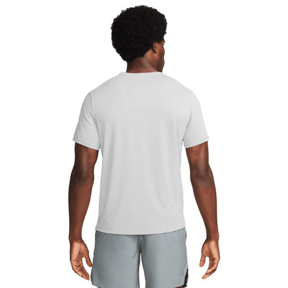 Nike Mens Df UV Miler short sleeve Tops in Grey Color