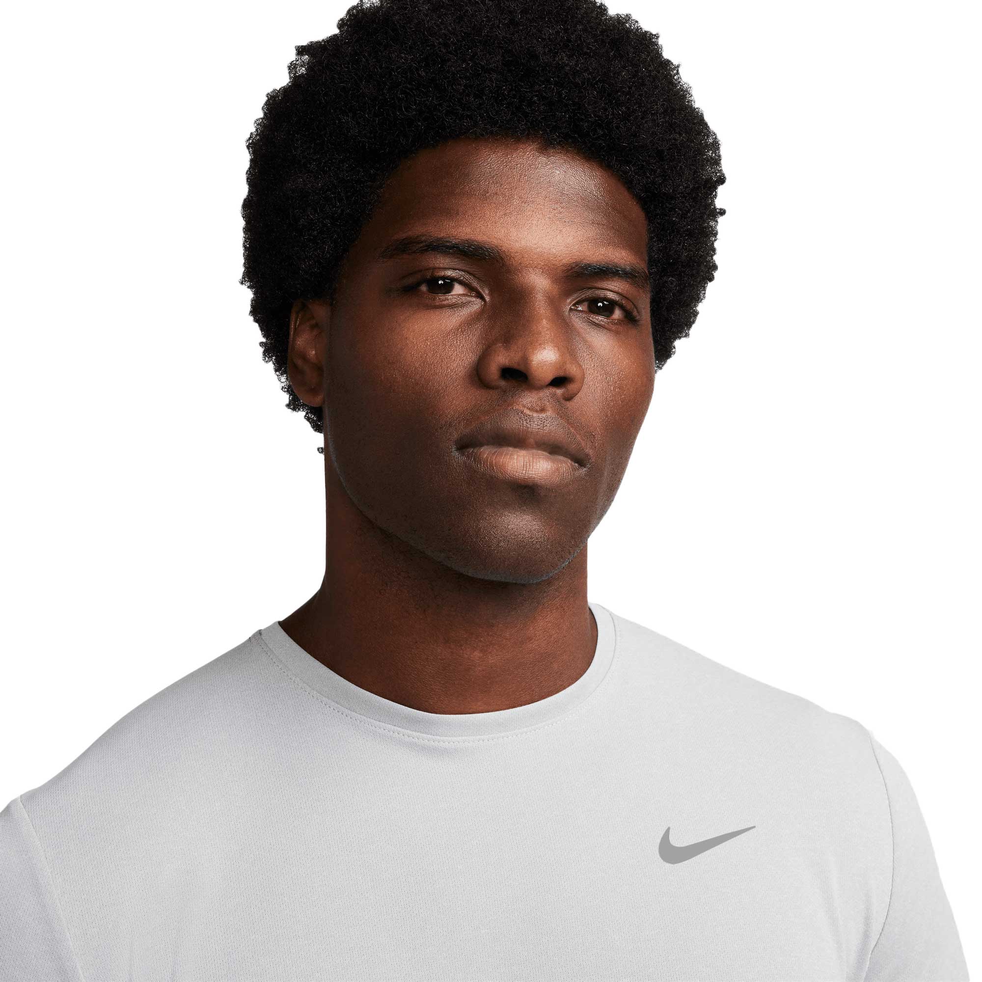 Nike Mens Df UV Miler short sleeve Tops in Grey Color