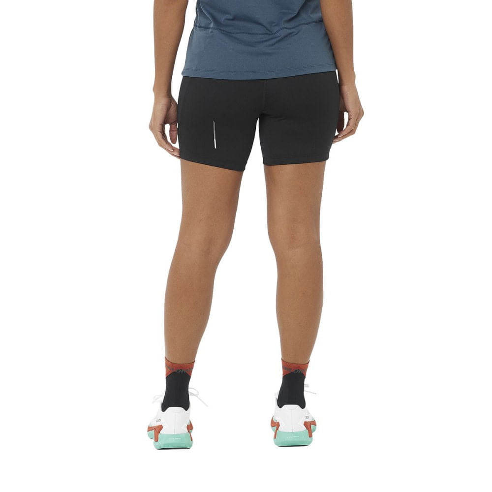 Salomon Womens Cross Run Short Tights W Shorts in Black Color
