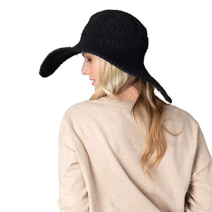 San Diego Hat Co. Womens Crochet Extra Large Hats in Black Color