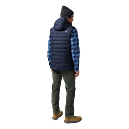 Stio Mens Hometown Hooded Vest M Midlayer in Blue Color
