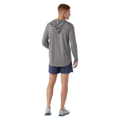 Smartwool Mens Active Mesh Hoodie Running Jackets in Grey Color