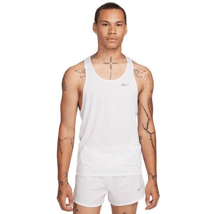Nike Mens Fast Singlet Tops in White Color