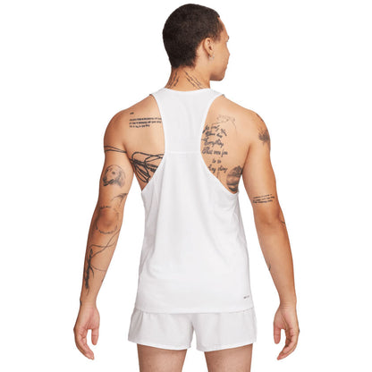 Nike Mens Fast Singlet Tops in White Color