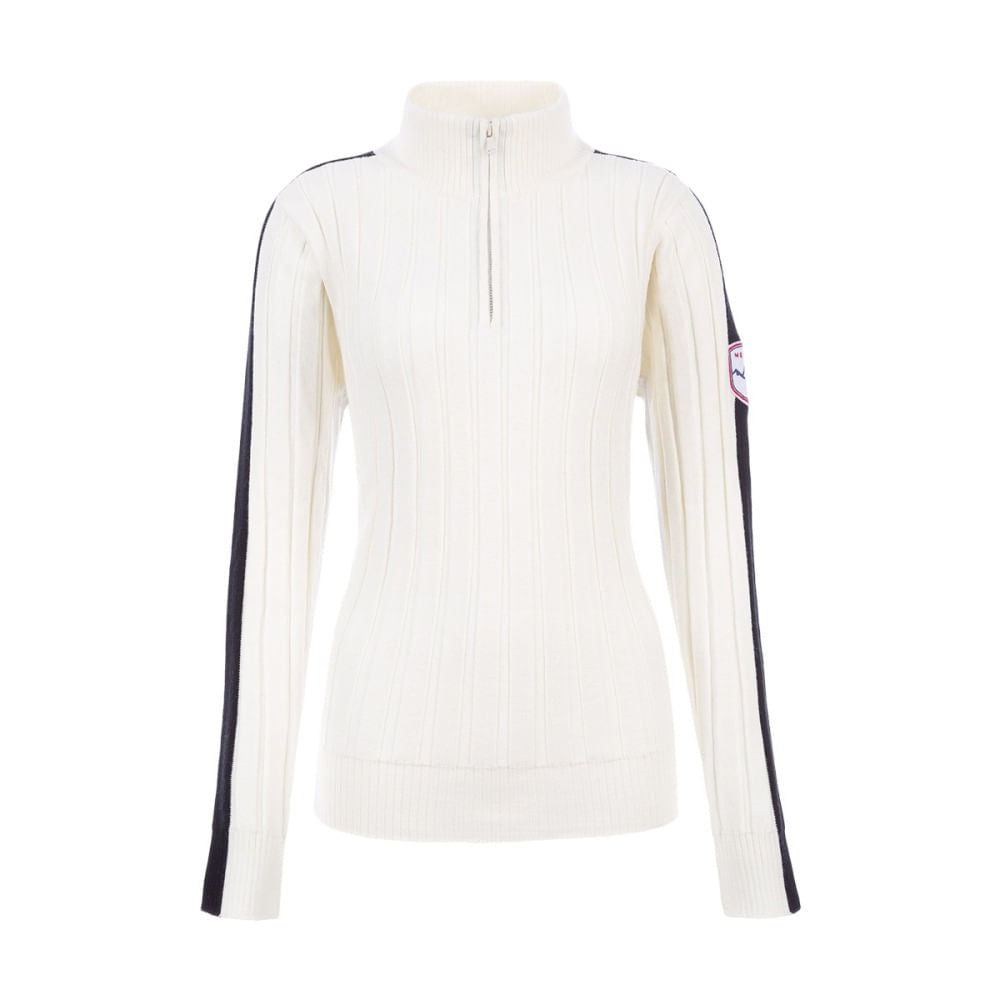 JEANNIE ZIP SWEATER | 105-WHITE