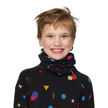 KIDS CONFETTI NECK GAITE | BLACK