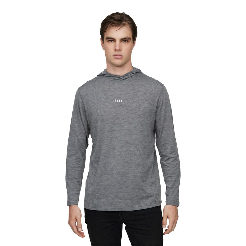 Le Bent Mens Feathertop Ultralight Pullover in Grey Color